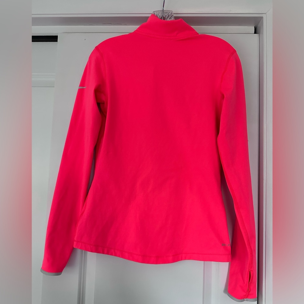 Nike Dri-Fit Women's Vibrant Pink Quarter-Zip Sweatshirt - Picture 2 of 7